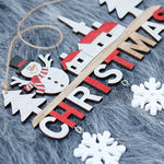 Décoration murale de Noël en bois dans la couleur saphir profond