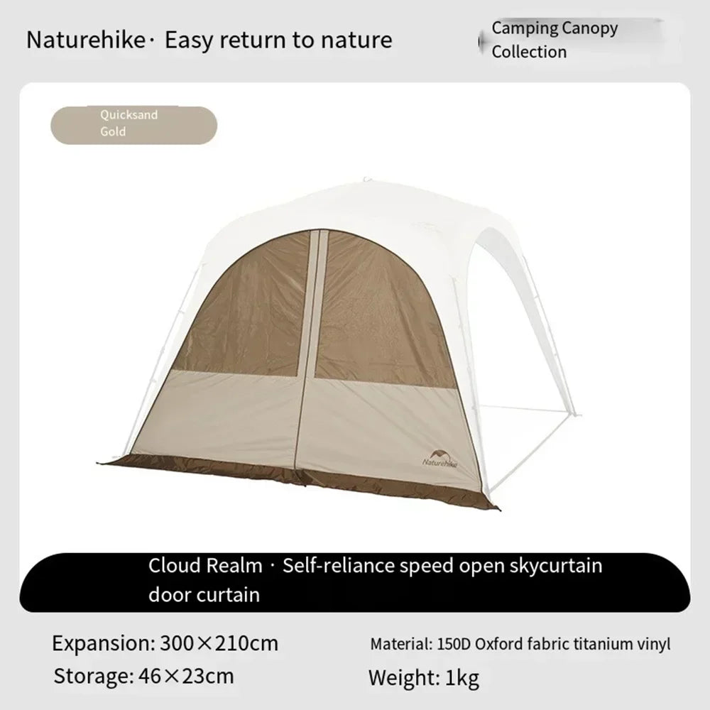 tente camping blanc gris marron imperméable moderne fixations calico protection connecteurs