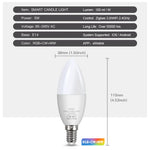 lampe led bougie blanc moderne base e14 wifi zigbee 1000 lumens 50000 heures