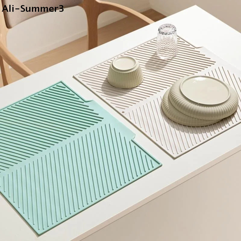 pad protection table silicone vert clair beige moderne clips diagonal