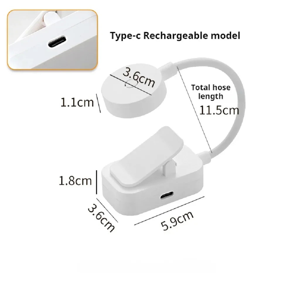 lampe lecture flexible led rechargeable blanc moderne clips usb charge