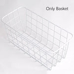 panier métallique noir grille minimaliste clips rangement cuisine chambre