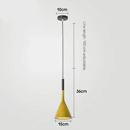 lustre led couleur rose blanc noir moderne minimaliste conique inversé opale chambre cuisine