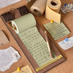 tableau liste tâches papier rouleau rechargeable clips suspension moderne écriture planning notepad marron beige