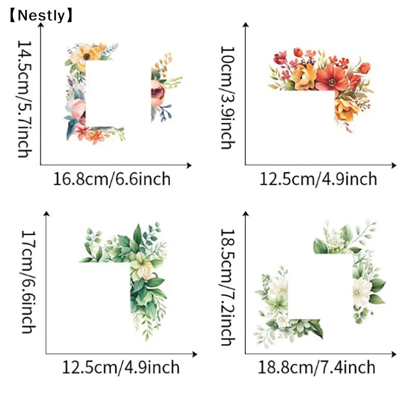 autocollants décoratifs floral bohème motifs aquarellés couleurs vives interrupteurs élect