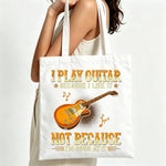 sac main toile blanc motif cartoonesque guitare moderne poignées