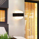 lampe murale moderne noire transparente ip65 adhésive 12w ac 85265vextérieur intérieur bas haut