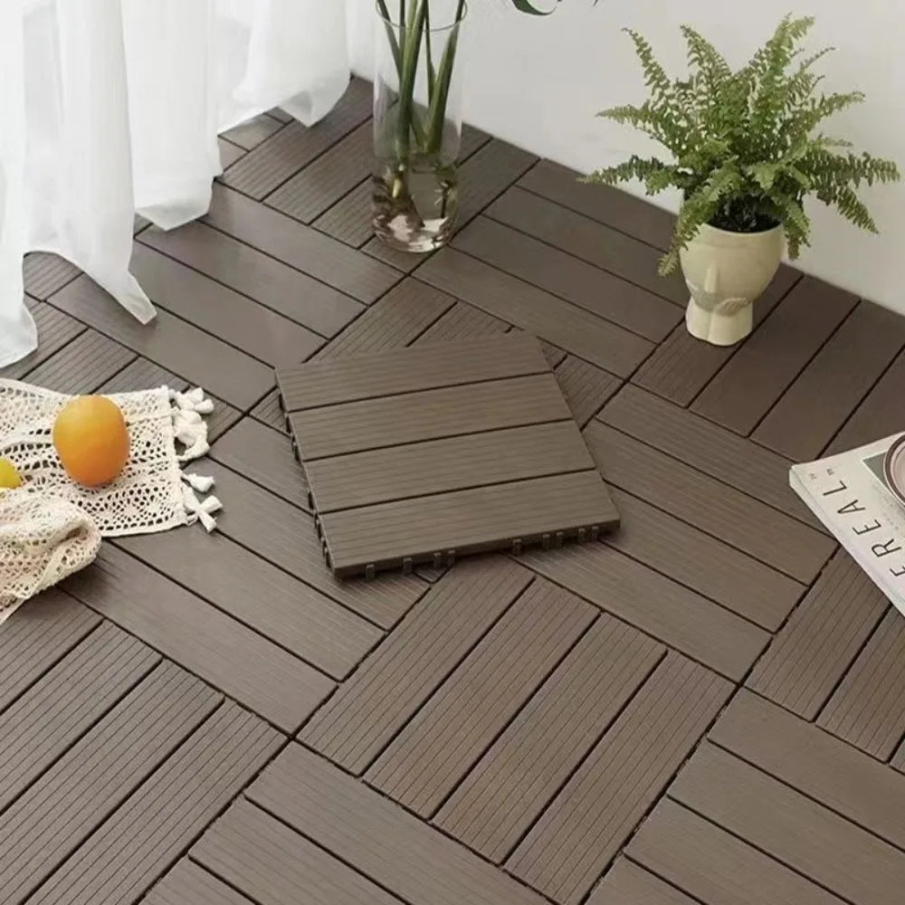 revêtement sol extérieur imitation bois gris marron clair horizontal moderne résistant usure imperméable