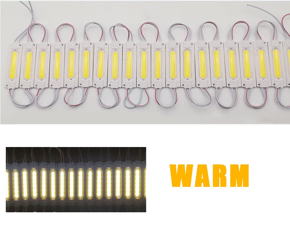 modules led cob 12v blanc vert bleu rouge orange jaune gris ip65 waterproof adhésifs