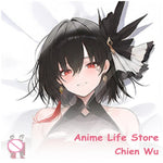 coussin anime chien wu azur lane double face polyester peacheskin sans rembourrage
