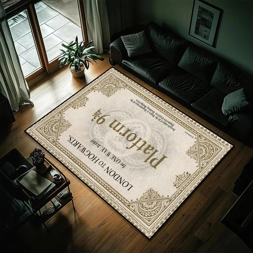 Tapis de sol Harry Potter rouge dans une entrée