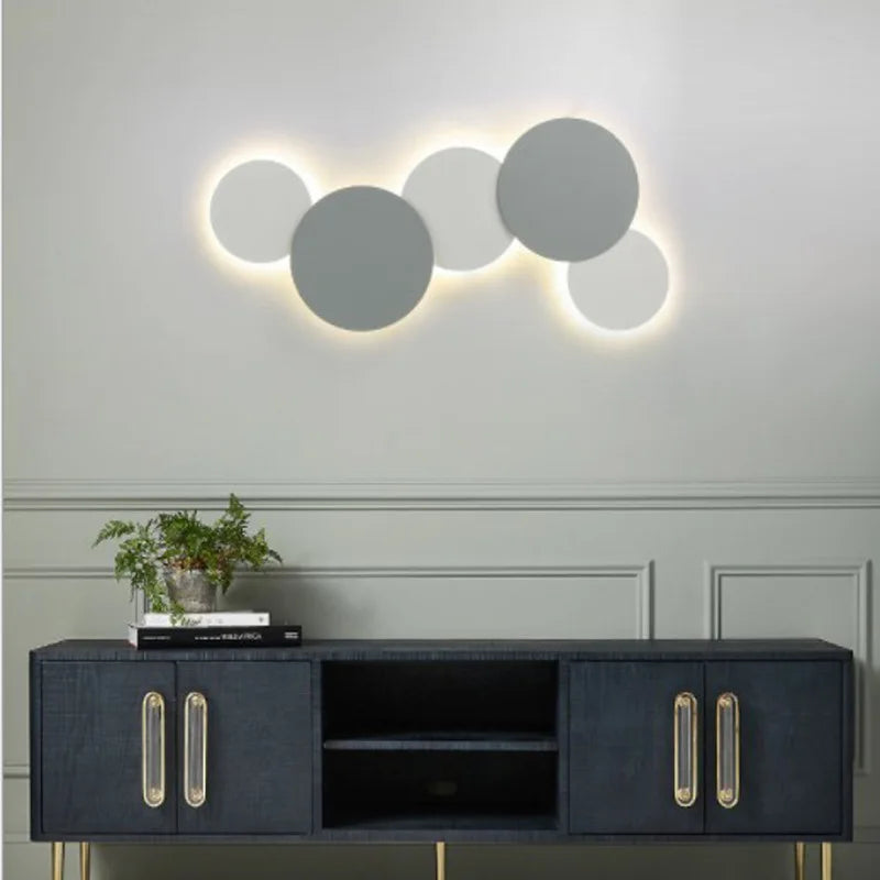 applique murale led moderne minimaliste noir gris blanc 20cm 90260v 30m² cuisine