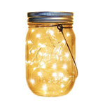 lanterne led solaire transparente jaune guirlande lumineuse fairy lights balcon jardin mariage rustic
