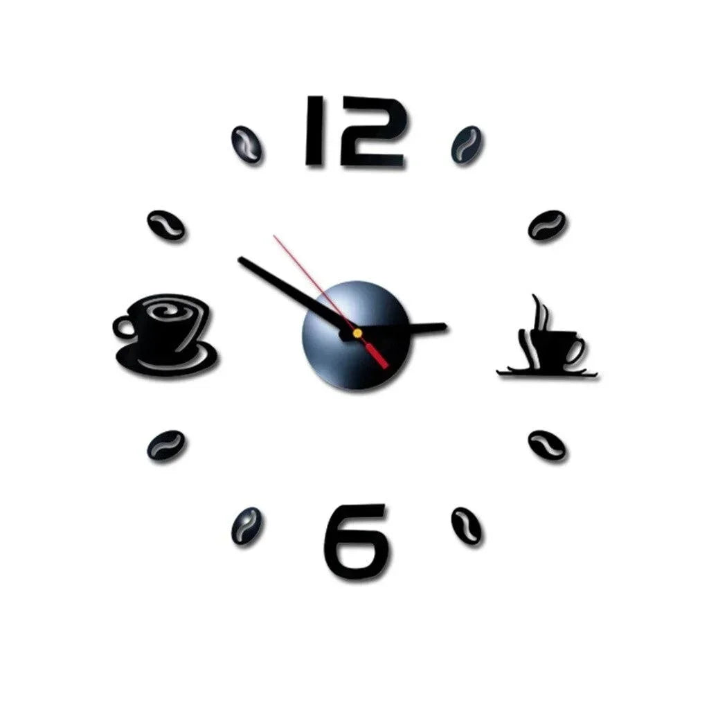 horloge murale moderne décoration horloge numérique rouge noir doré argent éléments détachables assemblage facile