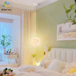 lampe suspendue moderne ours lapin sphère lunaire décoration chambre salon blanc rose