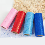 rubans tulle pailletés couleur bleu rose ornementaux mariage décoration événement festive opaques