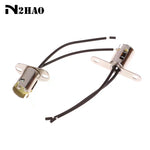 support lampe métal argenté noir industrielle fil électrique douille lampe fixations trou plaque métal