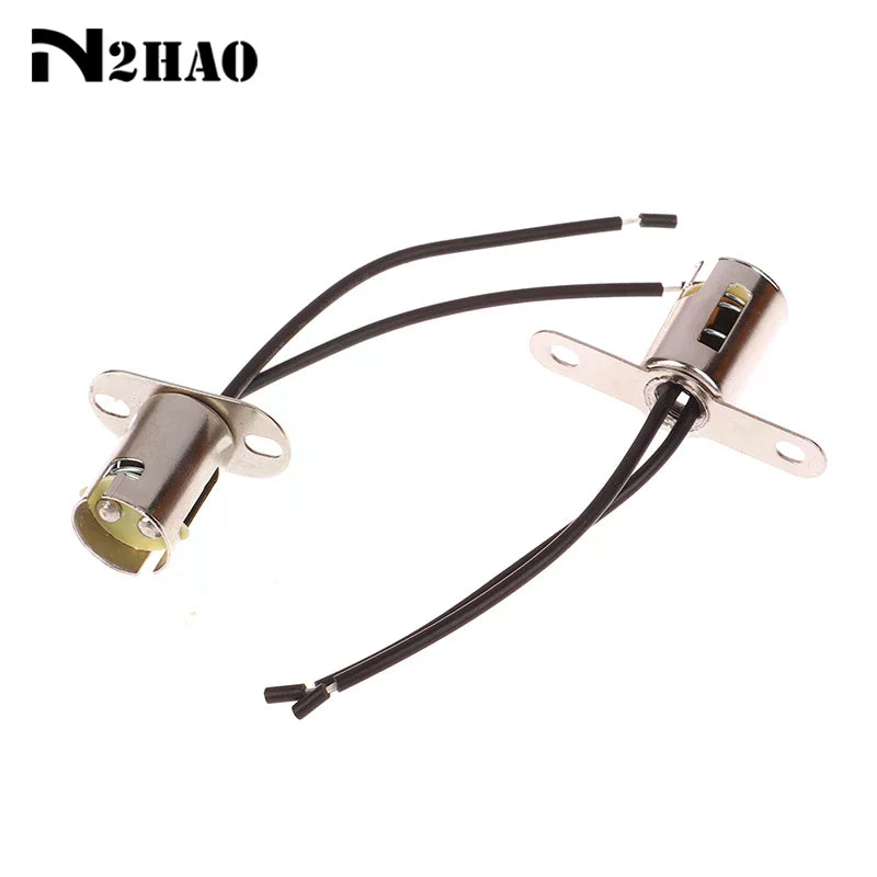 support lampe métal argenté noir industrielle fil électrique douille lampe fixations trou plaque métal
