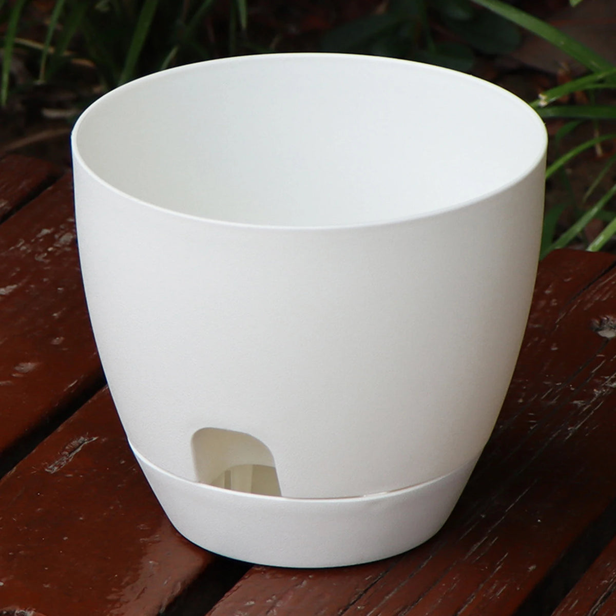 Pots fleurs blancs modernes plastique opaques plantes vertes 13cm capacité grande
