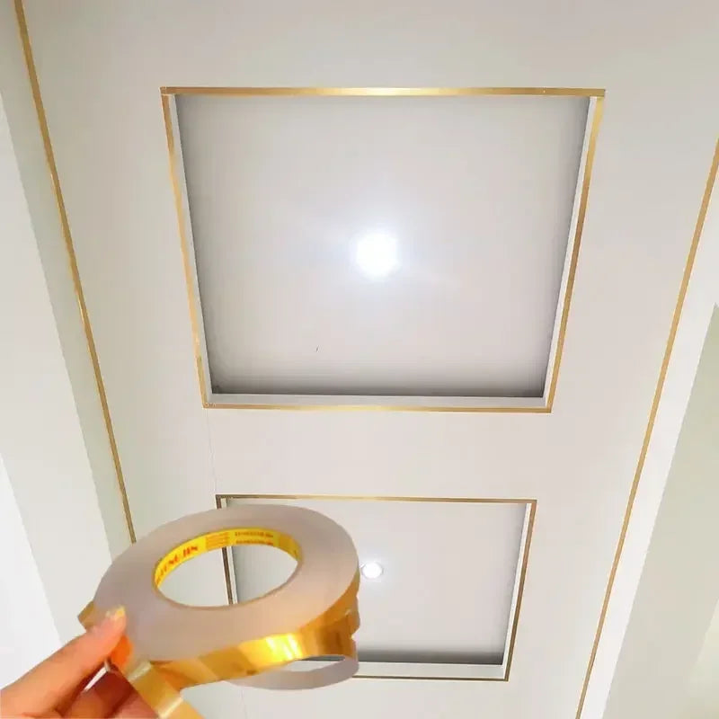 ruban adhésif décoratif or argent moderne 20m autoadhésif opaque brillant peinture décoration maison