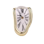 horloge décorative métallique déformée chiffres romains surréaliste chambre salon