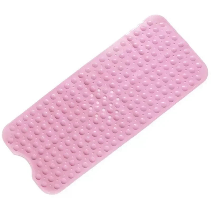 tapis bain moderne antidérapant 40x100cm bleu clair gris transparent drainage massage suction