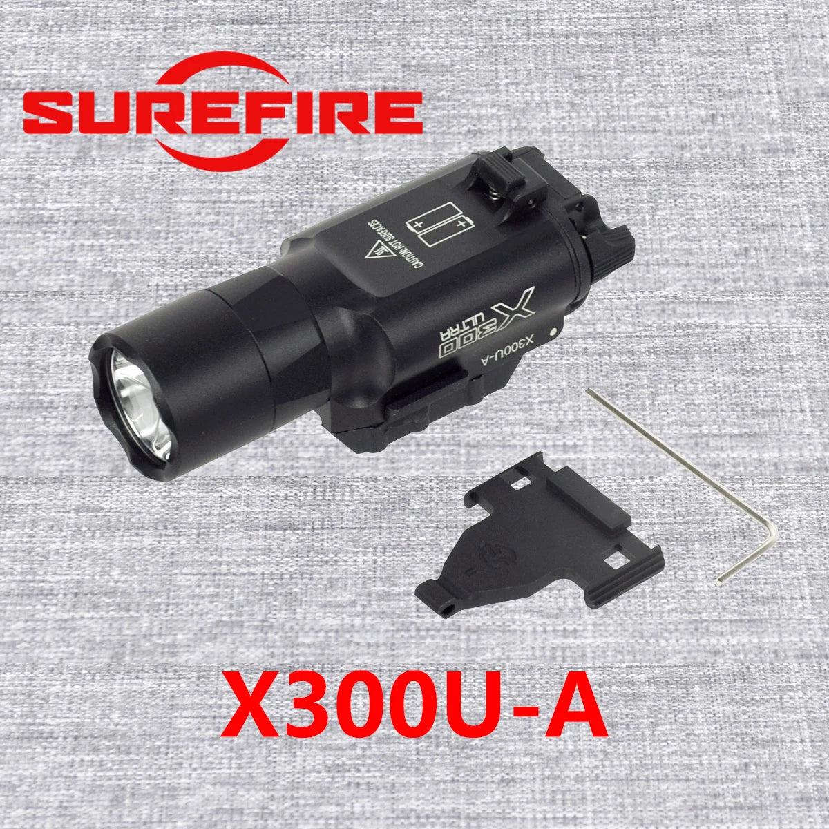 lampe torche tactique led noir mat compact tringle glock scout momentané constant stroboscope