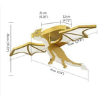 lampe dragon or moderne certification multiple led chambre enfants restaurant decoration intérieure