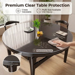 protège table transparent moderne clips 110cm 120cm 130cm imperméable cuisine restaurantextérieur