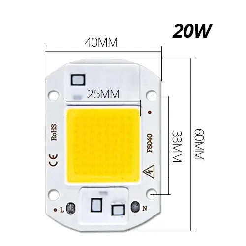 lampe led cob 20w 30w 50w blanc mat moderne vis aluminium 220v 110v