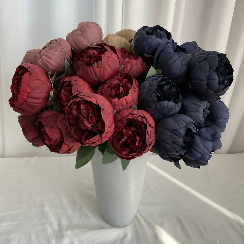 bouquet fleurs artificielles rose clair rose foncé bleu rouge blanc modernes décoration mariage anniversaireextérieur