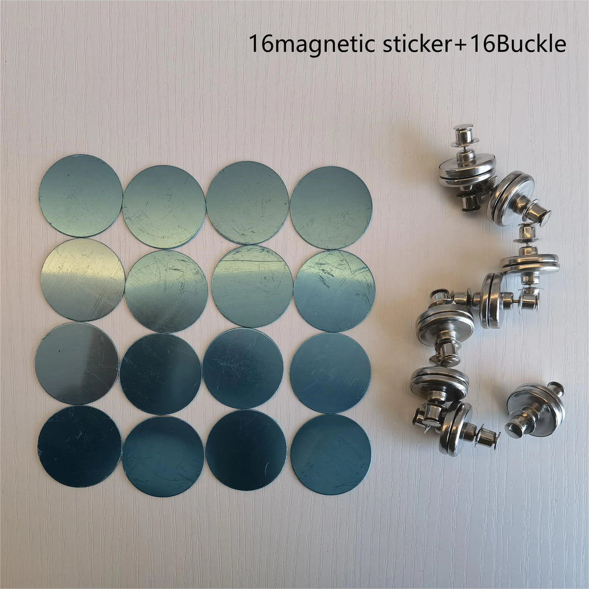boucle magnétique argentée moderne adhésive 2cm autocollant 3cm easy install