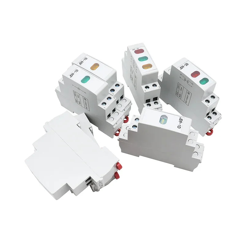 interrupteur électrique blanc rouge moderne rail voyants lumineux ac dc 230v