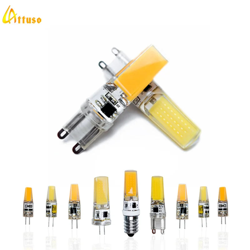Ampoule LED G4 G9 E14 3W 6W blanc chaud froid silicone transparent moderne