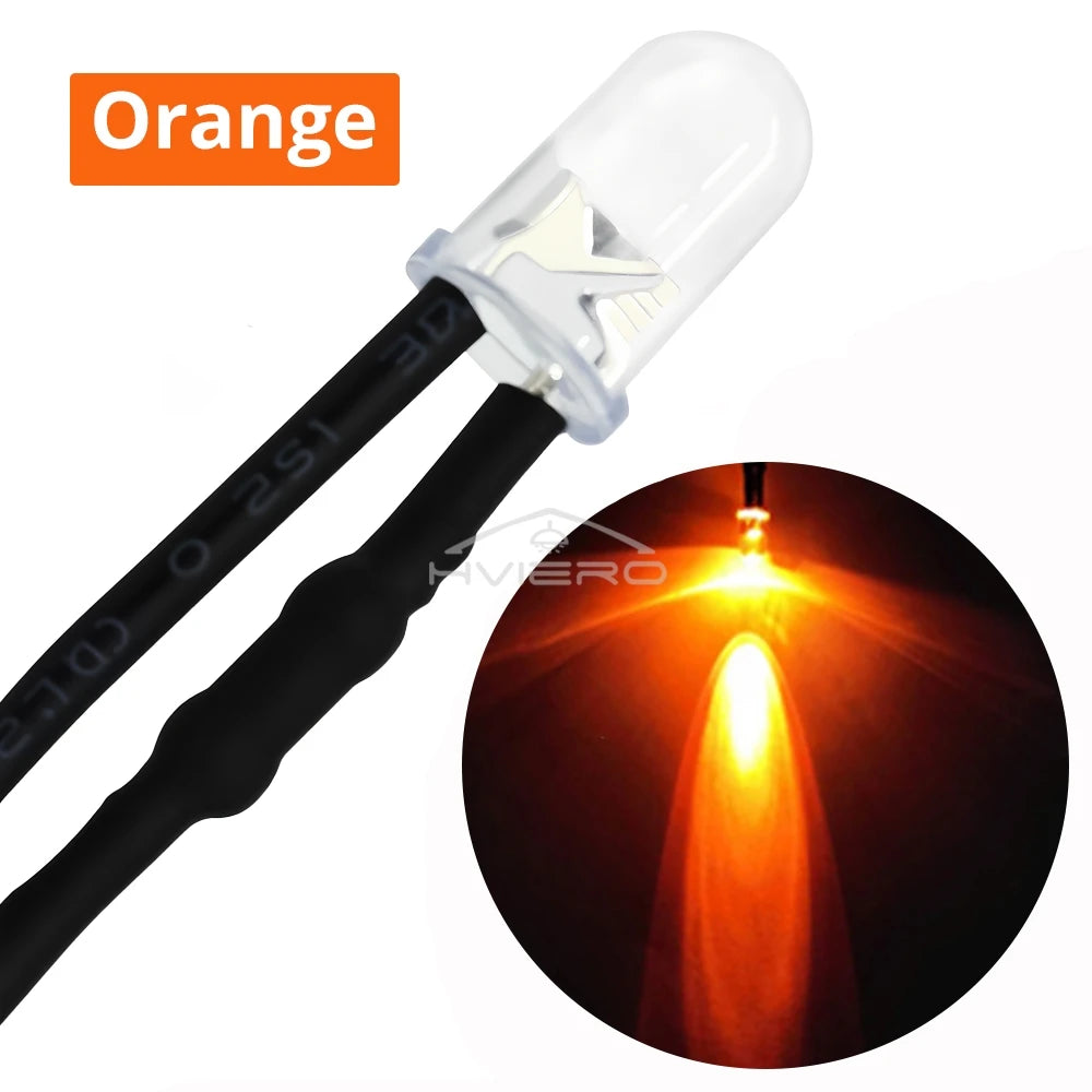 diodes led rondes transparentes 10 pièces 17.5mm 12v blanc chaud rouge vert bleu moderne