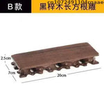 support encens bois naturel gravure décorative rustique artisanal objet religieux zen