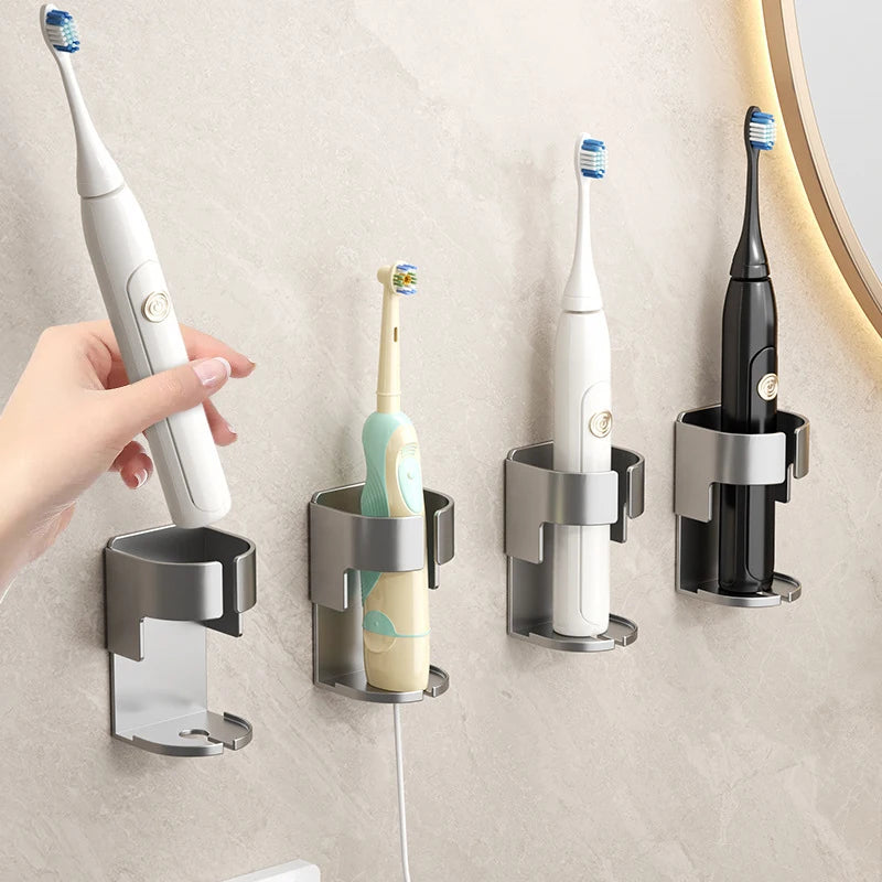 support mural adhésif brosse dents électrique moderne vert rose blanc noir
