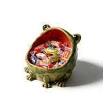 conteneur céramique grenouille verte décoration animale moderne clés bonbons rangement
