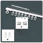rail rideaux auto adhésif blanc moderne 25 crochets barres mur