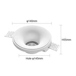 Spot lumineux led encastrable sans bord antireflet gu10 blanc moderne fixations acier inoxydable
