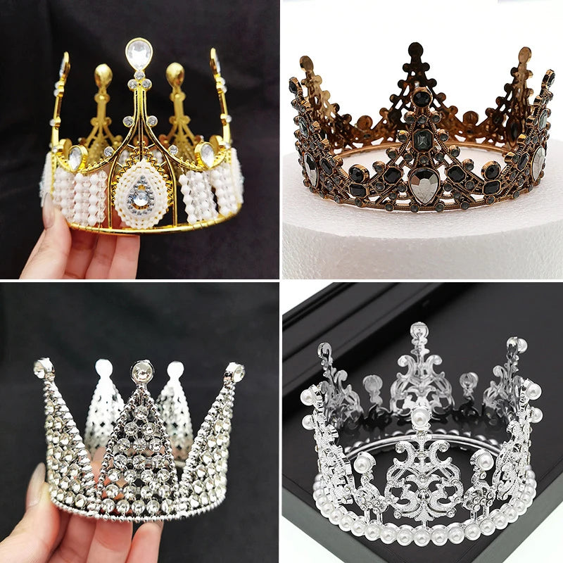 couronnes décoratives or argent strass motifs floraux anniversaire mariage fêtes événements