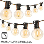 guirlande lumineuse transparente moderne 15 ampoules led 9m clips étanche extérieure