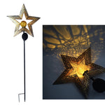 lumière solaire or artisanale étoiles motifs floraux oiseau jardin décoration extérieure