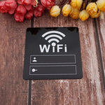 panneau wi fi adhésif acrylique moderne blanc noir doré réinscriptible stylo inclusWiFi