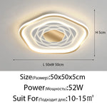 plafonnier led moderne géométrique blanc noir éclairage quotidien monté surface télécommande