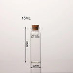 bouteilles verre transparentes bouchons liège 10 15 20 25 30 ml
