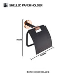 accessoires salle bain moderne porte serviettes noir cuivre doré fixations murales minimalistes