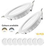 éclairage led downlight spot 12w 20w blanc moderne clips opaques 95mm 185mm