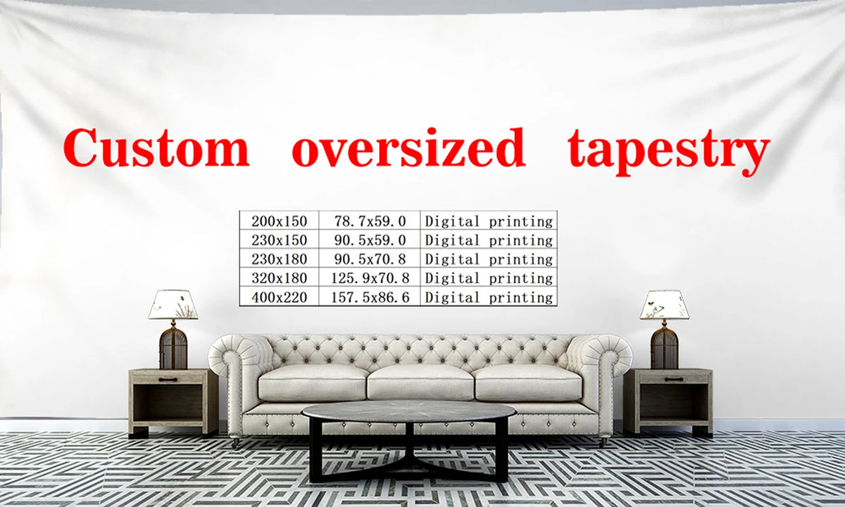 tapisserie murale moderne imprimée fleurs motifs géométriques couleurs vives boho 200x150cm 230x180cm 320x180cm