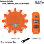 lampe sécurité orange led clignotante magnétique adhésif urgence voiture portable